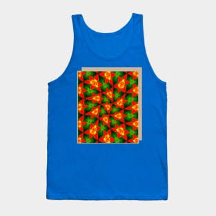 Red Cute Blossom Pattern Tank Top